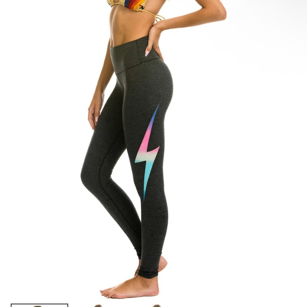 NWT Aviator Nation Lightning Bolt Leggings